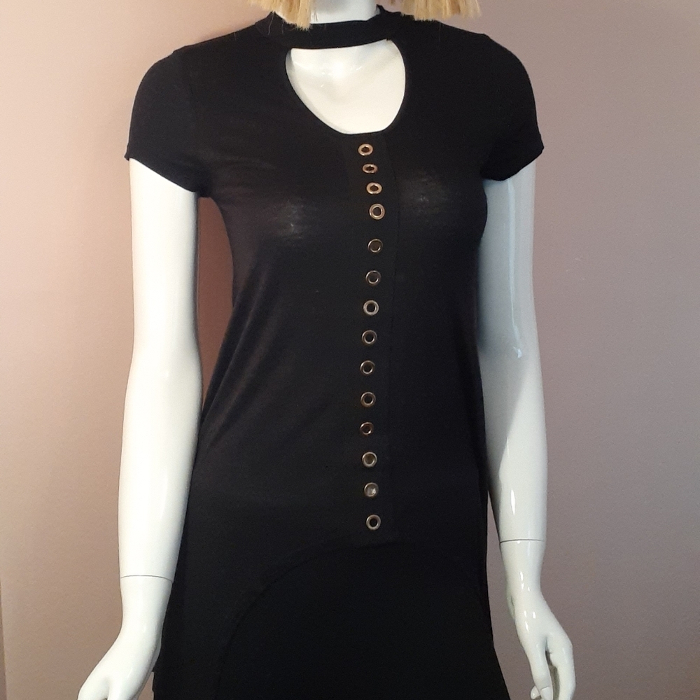 Black Shirt with open chest
